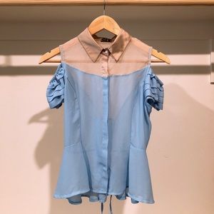 Sly Off-Shoulder Lace-Back top